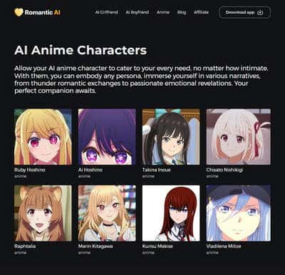 Romantic AI Anime